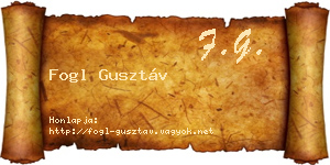 Fogl Gusztáv névjegykártya